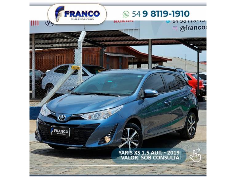 TOYOTA - YARIS - 2019/2019 - Azul - Sob Consulta