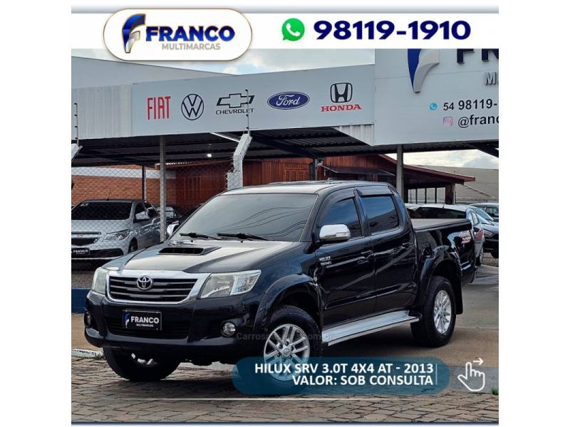 TOYOTA - HILUX - 2013/2013 - Preta - Sob Consulta